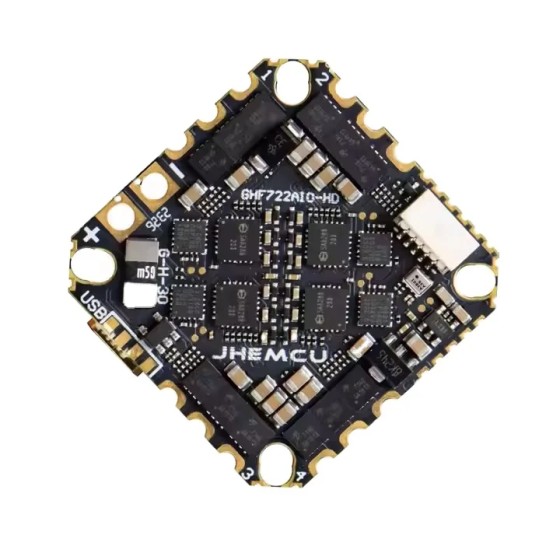 Original JHEMCU GHF722AIO-HD 40A AIO Flight Controller for RC Drone 40A 4in1 ESC 2-6S Baro OSD BlackBox Plastic